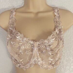 Soma 34H Bra  Sensuous Lace Unlined Wired Sheer Full Coverage
